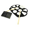 Pyle - Electronic Drum Kit - Portable Drumming Machine Compact Quick Setup Roll-Up Design PTEDRL11