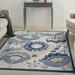 Nourison Aloha Indoor/Outdoor Floral Contemporary Blue/Grey 6 x 9 Area Rug (6 x 9 )