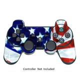 Skin Stickers for Playstation 3 Controller - Vinyl Leather Texture Sticker for DualShock 3 Wireless Game Sixaxis Controllers - Protectors Controller Decal - Stars & Stripes