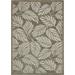 Unique Loom Augusta Indoor/Outdoor Botanical Rug Gray/Beige 7 1 x 10 Rectangle Border Tropical Perfect For Patio Deck Garage Entryway