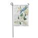 LADDKE Watercolor Snowberry and Bird Chickadee Branch White Berries Vermillion Titmouse Garden Flag Decorative Flag House Banner 12x18 inch