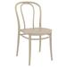 33.5 Taupe Brown Stackable Patio Armless Dining Chair