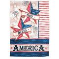 Magnolia Gardens M080110 13 x 18 in. Print God Bless America Stars Polyester Garden Flag