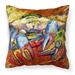 Carolines Treasures JMK1252PW1414 Red Crab Canvas Fabric Decorative Pillow 14Hx14W multicolor