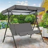 Swing Waterproof Oxford Cloth Canopy Garden Swing Seat Replacement Canopy Double Swing Replacement Canopy Outdoor Patio Ham-mock Swing Seat Cover 55.38 x46.8 x7.02 Swing Canopy Cover