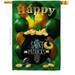 Ornament Collection H192158-BO Lucky Gold Pot Double-Sided Garden Decorative House Flag Multi Color