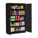 Assembled Jumbo Steel Storage Cabinet 48w x 18d x 78h Black