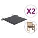 Anself 2 Piece Garden Chair Cushions Fabric Seat Cushion Patio Chair Pads for Outdoor Furniture 19.7 x 19.7 x 1.2 Inches (L x W x T)