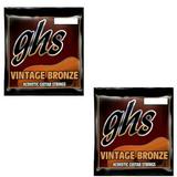 GHS Guitar Strings 2-Pack Acoustic 12-String Light 11-48 Vintage Bronze