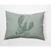E by Design Lobster Nautical Indoor/Outdoor Lumbar Throw Pillow