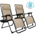 HomGarden 2 Pack Steel Zero-Gravity Chair - Beige