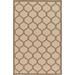 Unique Loom Moroccan Indoor/Outdoor Trellis Rug Beige and Brown/Beige 5 1 x 8 Rectangle Geometric Contemporary Perfect For Patio Deck Garage Entryway