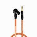 Right Angle XLR Male to 1/4 TRS Male - 1.5 Feet - Orange - Pro 3-Pin Microphone Connector for Powered Speakers Audio Interface or Mixer for Live Performance & Recording