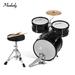 Muslady Kids Children Junior Beginners 3-Piece Drum Set Drums Kit Percussion Musical Instrument with Cymbal Drumsticks Adjustable Stool