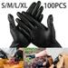 Yous Auto 100pcs Professional Nitrile Gloves Multi-Purpose Vinyl Gloves Safety Work Gloves Latex Powder Free Gardening Nitrile Gloves for Home Kitchen Outdoor Use 9 Inch