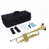 IM Beauty Glarry Brass Trumpet Bb with 7C Mouthpiece for Standard Student or Beginner Golden
