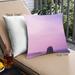 Ahgly Company Color Focus Purple Outdoor Throw Pillow 18 inch by 18 inch