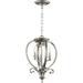 Tanners Courtyard 3 Light Dual Mount Pendant in Bailey Street Home Home Collection Style 12.5 inches Wide By 16.5 inches High-Classic Nickel Finish