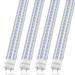 JESLED T8 D Shape T8 4ft LED Tube Light Bulbs 60W 6000LM 6000K cool white 4-Pack