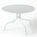 Crosley Furniture Griffith Metal 39 Round Patio Dining Table in White