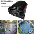 INTBUYING 20x20ft HDPE Pond Liner Garden Fish Pond Waterproof Liner Black Thickness 20mil