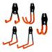 Windfall Garage Hooks Heavy Duty Tool Hangers Wall Garage Storage Utility Double Hooks for Utility Organizations Wall Mount Holders for Garden Lawn Tools Ladders Bike