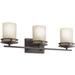 3 Light Bath Fixture With Soft Contemporary Inspirations 7.75 Inches Tall By 24 Inches Wide-Olde Bronze Finish Kichler Lighting 5078Oz