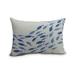 Simply Daisy 14 x 20 Escuela Blue Decorative Coastal Outdoor Pillow