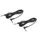 Uxcell Guitar Instrument Cable 9.84 Feet 1/4 Inch to 1/4 Inch TRS Straight to Right Angle Electric Bass Cord Black 2Pack