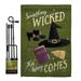 Something Wicked Garden Flag Set Halloween 13 X18.5 Double-Sided Yard Banner