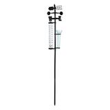 Siaonvr Outdoor Garden Decoration Weather Vane With Thermometer And Rain Gauge