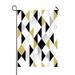 PKQWTM Triangles Gold Black White Triangle Yard Decor Home Garden Flag Size 12x18 Inches