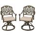 Bowery Hill Coastal Taupe Aluminum Outdoor Swivel Rocking Chair