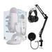 Blue Microphones Yeti USB Microphone (White Mist) with Microphone Stand Bundle