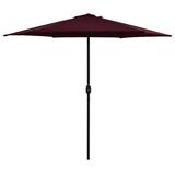 Outdoor Parasol with Aluminum Pole 106.3 x96.9 Bordeaux Red