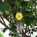 Sunflower Wind Chimes Ornaments Small Beautiful Window Hanging Panel Decoration with Chain for Home Garden Decor