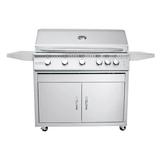 RCS Premier Series 40-Inch 5-Burner Propane Gas Grill With Rear Infrared Burner & Grill Lights - RJC40ALLPCK