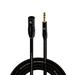 Coluber Cable Balanced 3-Pin XLR to TRS 1/4 Stereo/Mic Cable - 15ft