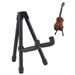 Folding Metal Guitar Stand Ukulele Holder Electric Acoustic Bass Rack Free Standing Frame Stand Black