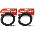 2 Rockville RCTT1610 10 16 AWG 1/4 TS to 1/4 TS Pro Speaker Cable 100% Copper