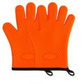 Silicone Smoker Oven Gloves -Extreme Heat Resistant BBQ Gloves-Handle Hot Food Right on Your Grill Fryer & Pit |Waterproof Grilling Cooking Oven Mitts(Orange)