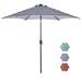Private Jungle 8.6ft Portable Outdoor Umbrella Beach Umbrella with Button Tilting for Patio Garden Dark Blue