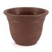 Listo SRA13001P05 13-Inch Round Outdoor Decorative Fade Resisting Resin Plastic Sierra Planter for Flowers and Succulents Rustic Redstone