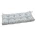 Pillow Perfect Outdoor | Indoor Alauda Frost Outdoor Tufted Bench Swing Cushion 48 X 18 X 5