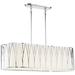 6 Light Led Linear Island Light 24 Inches Tall By 41.88 Inches Wide-Polished Nickel Finish Minka Lavery 1087-613-L