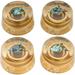 4 Abalone Gold Bird Les Paul Custom Control Speed Dial Knobs