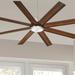 60 Casa Vieja The Strand Modern Indoor Ceiling Fan with Remote Control Brushed Nickel Walnut for Living Room Kitchen House Bedroom Family Dining Home