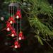 SolarEra Solar Powered Red Bird Outdoor Wind Chimes Waterproof Solar Wind Chimes Lights Valentines Day Gifts Hanging Ornaments for Outdoor Garden Decorations Outdoor/Gardening Gifts for Mom/Grandma