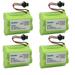 Kastar 4-Pack Ni-MH Battery 6V 1600mAh Replacement for Harbor Freight Outdoor Motion Sensor Light Sunforce 80 Led Solar Motion Light Outdoor Sensor Light Motion Detection Light