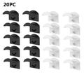 Adhesive Hat Hooks for Wall 10 Pack White and 10 Pack Black No Drill Easy to Mount Baseball Caps Hooks